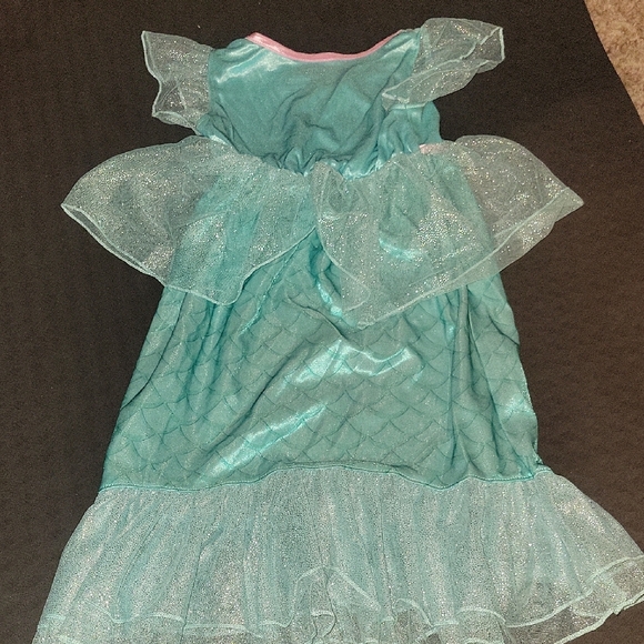 Disney Blue Princess Little Mermaid & Flounder Nightgown Girls Kids  5 - Picture 5 of 7